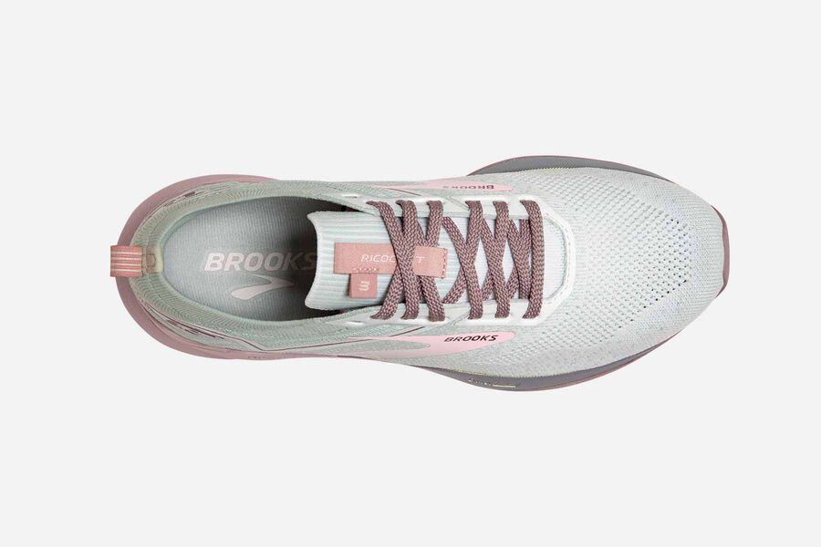 Brooks Running Shoes - Ricochet 3 Road Womens - White/Pink - WOK-972135